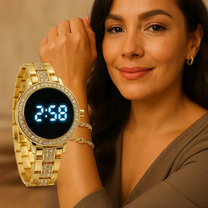 Nuevo Reloj Luxur LED con pulsera de lujo + obsequio estuche original