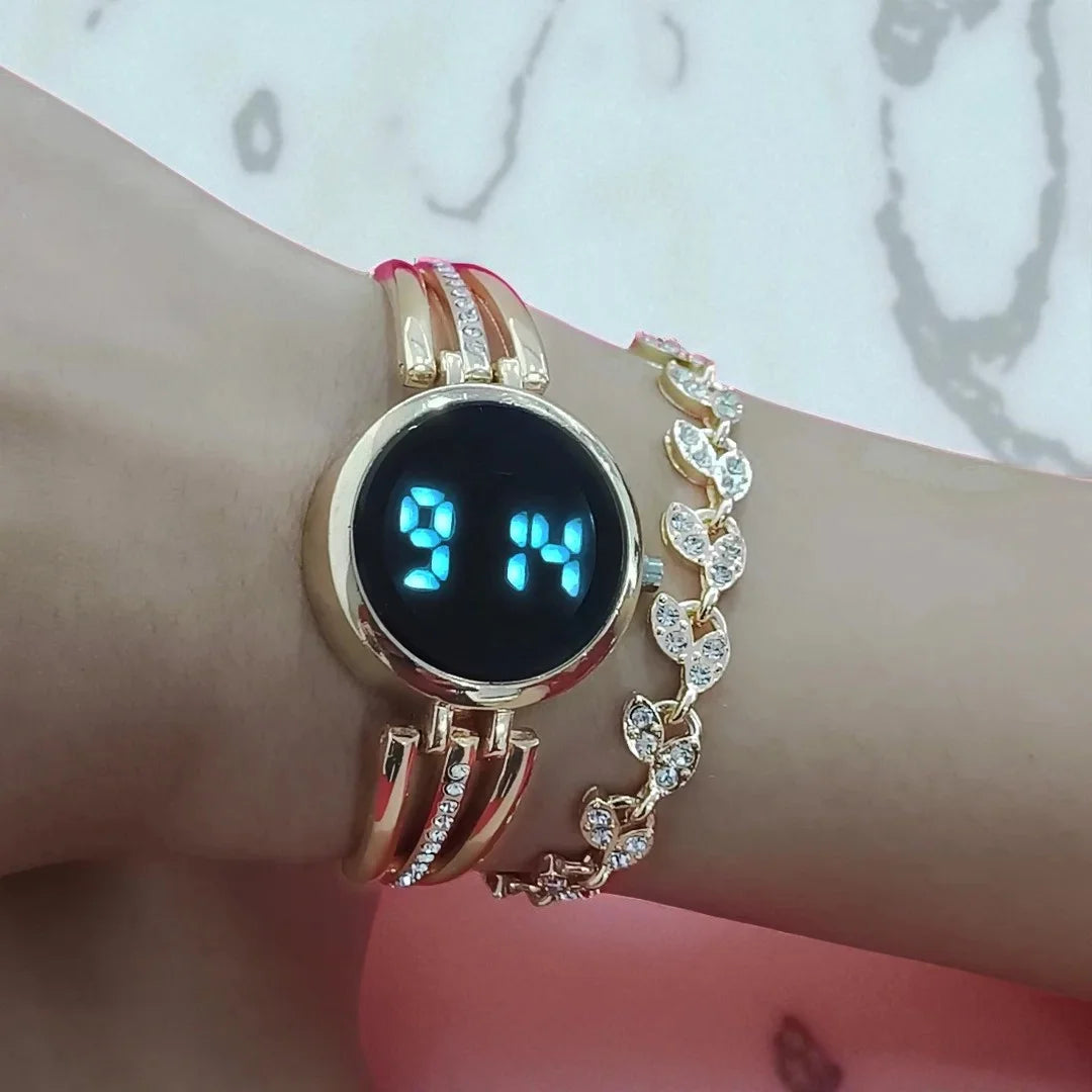 Nuevo Reloj Luxur LED con pulsera de lujo + obsequio estuche original